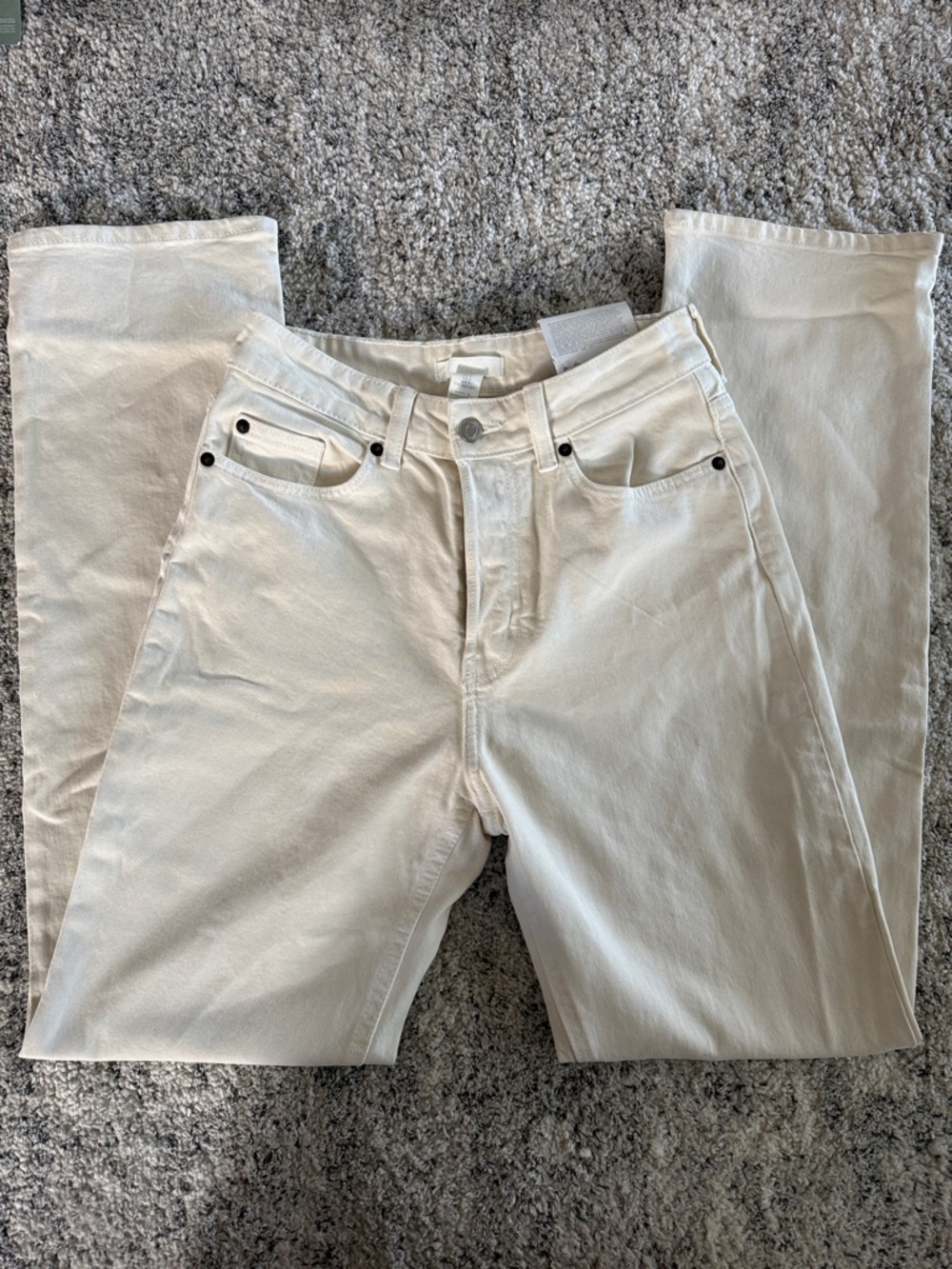 H&M women’s Off-White Straight Jeans